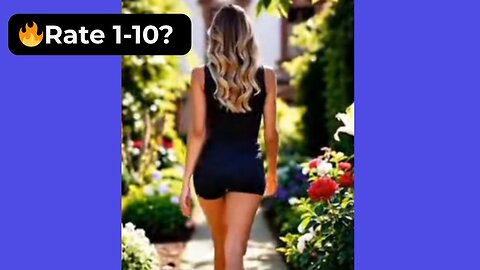 🔥 Rate Her Body in These Tiny Navy Shorts 1-10? 😍 Supermodel 4K