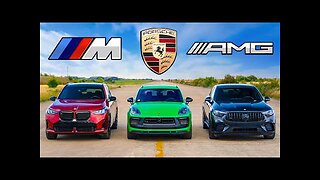 BMW X3 M50 v Porsche Macan v AMG GLC DRAG RACE