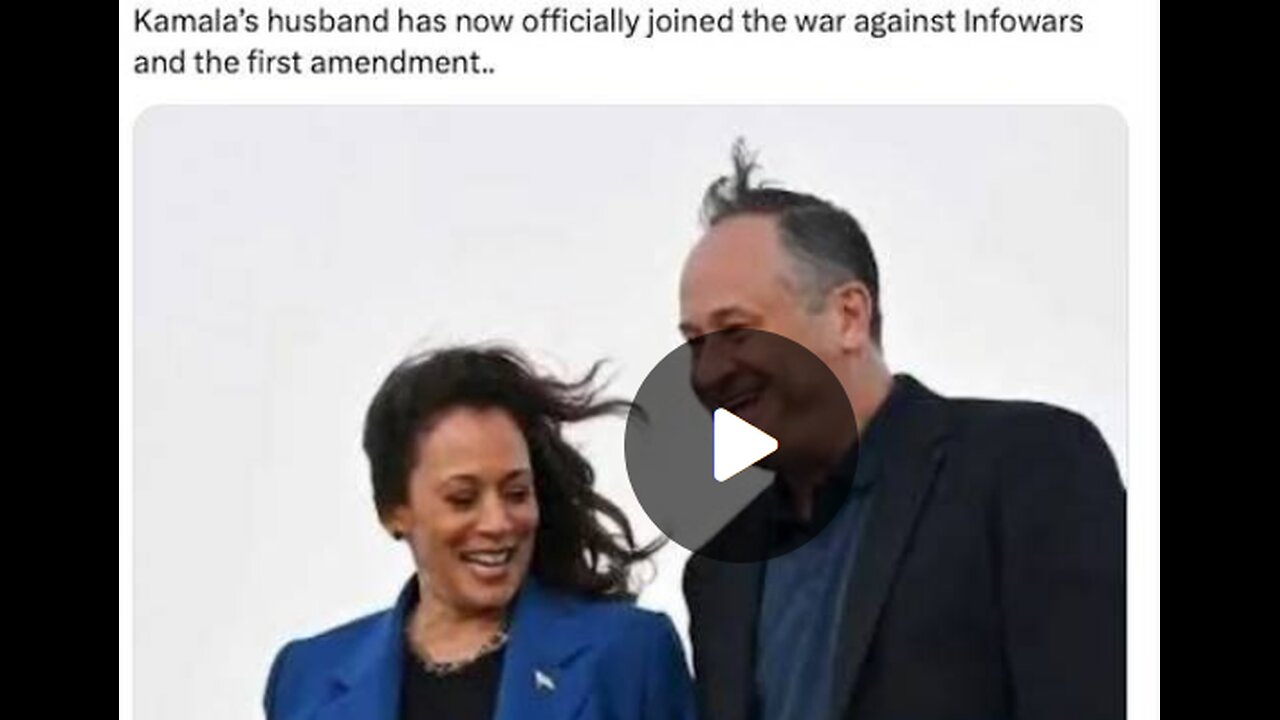 Kamala Harris' Husband, Douglas Emhoff, Has Taken Over The Democrat’s Lawfare Against Infowars
