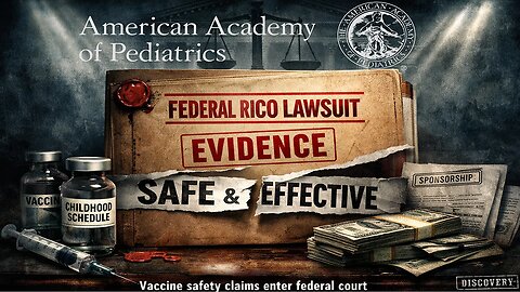 Pediatric Vaccine Empire Slammed - With A Federal RICO Lawsuit