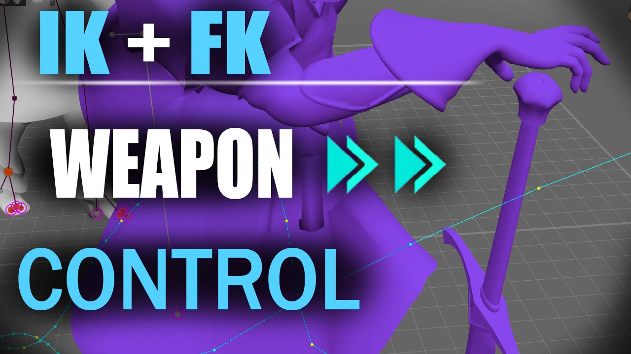 Cascadeur: IK + FK Weapon CONTROLS
