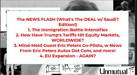 Liberty Conspiracy LIVE 5-13-25! Trump-Saudi Zaps Zionistas, Tariffs, Immigration, Eric Peters!