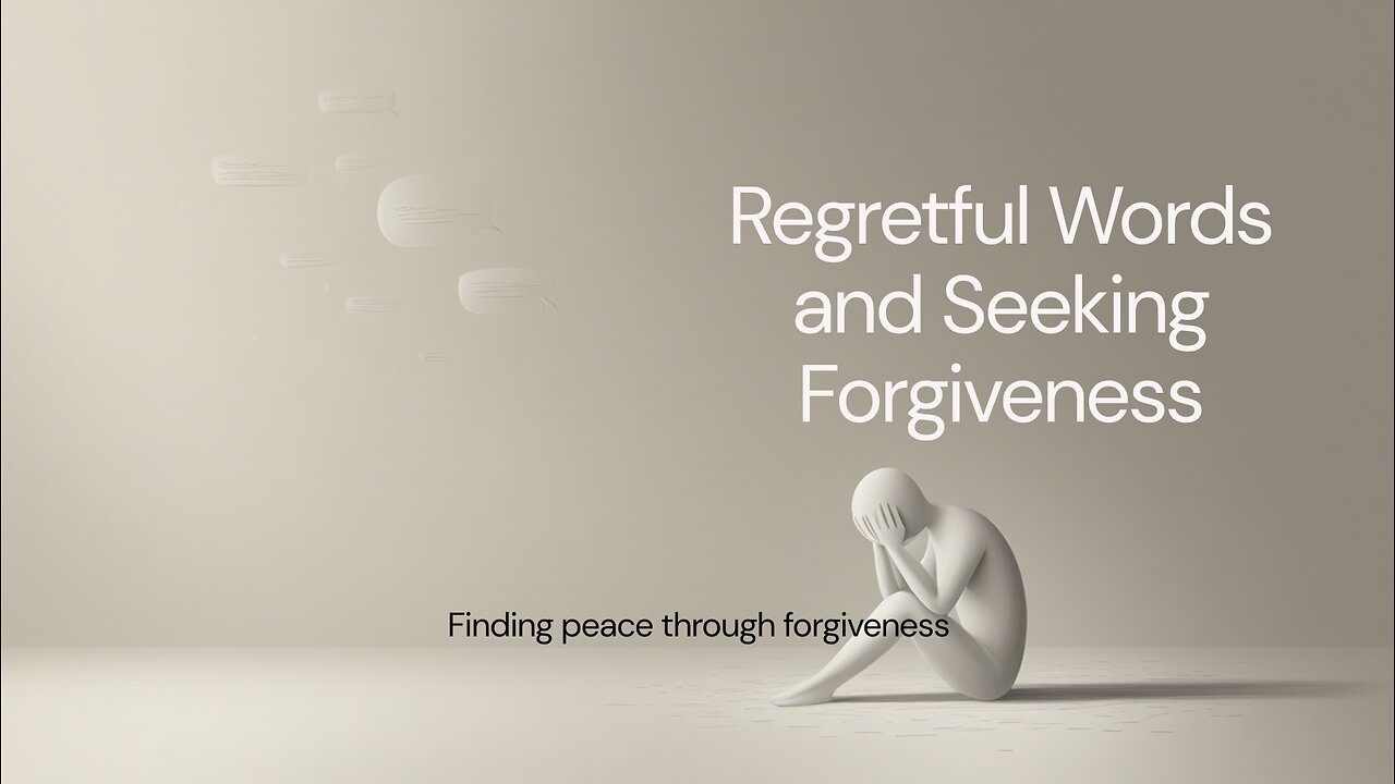 Regretful Words and Seeking Forgiveness