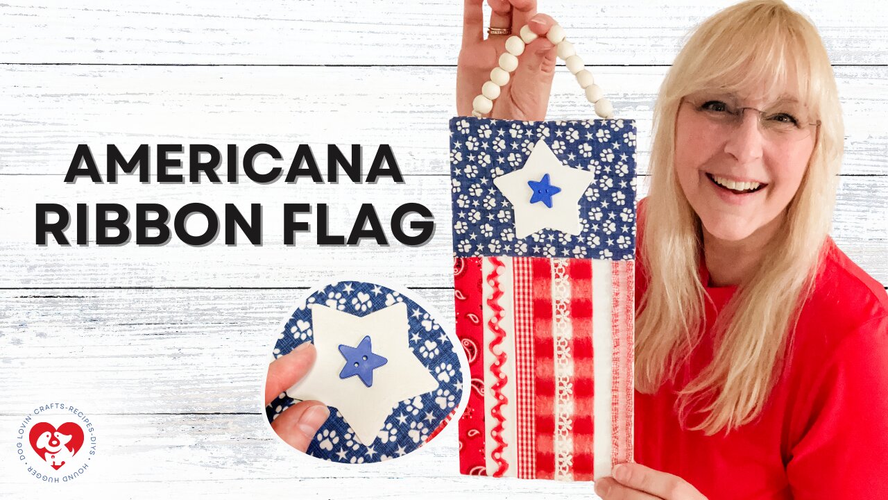 DIY Americana Ribbon Flag 🇺🇸🐾