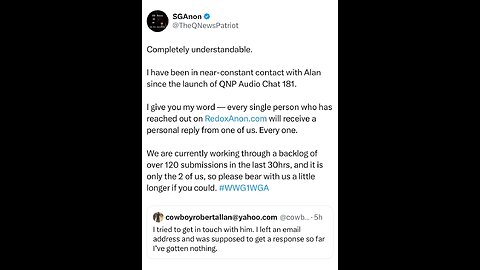 (5/30/2025) | SG Update: QNP AUDIO CHAT 181 and RedoxAnon.Com