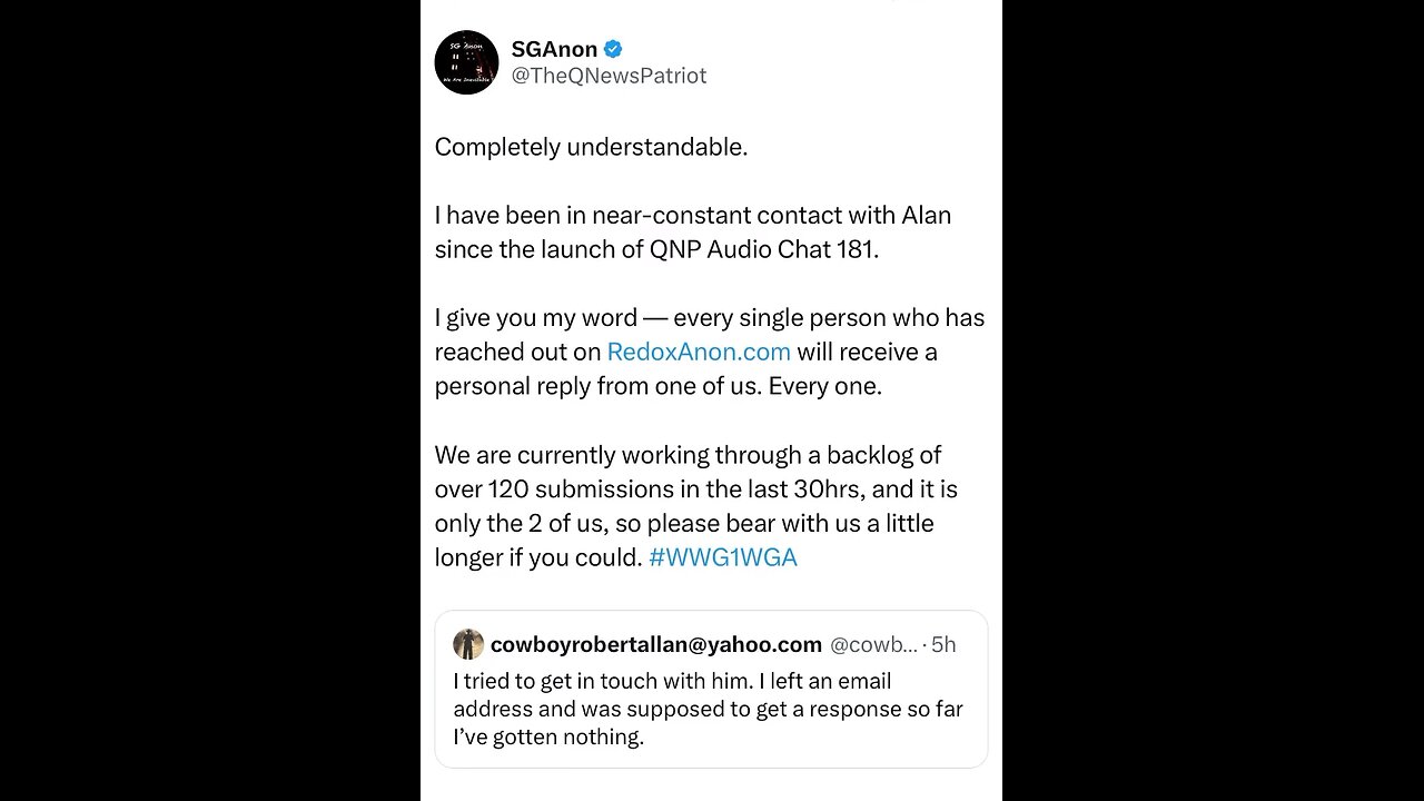 (5/30/2025) | SG Update: QNP AUDIO CHAT 181 and RedoxAnon.Com