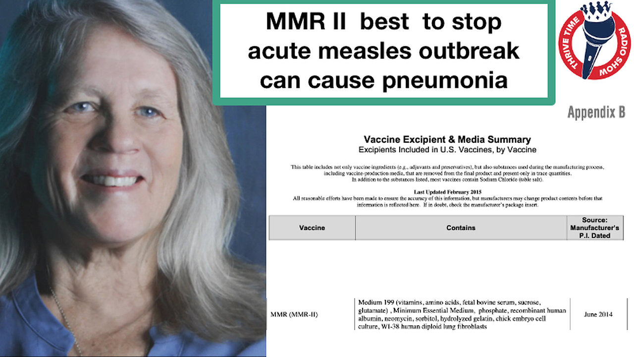 MMR II best to stop acute measles outbreak can cause pneumonia