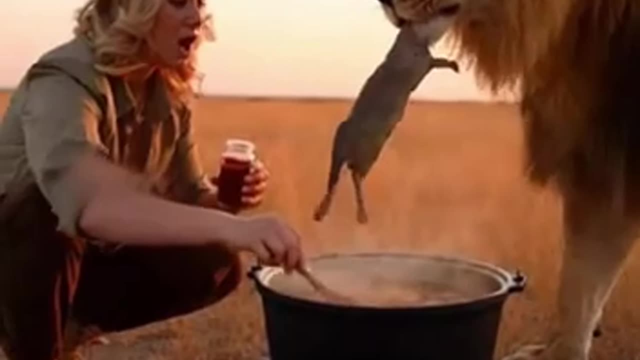 Woman Cook Milk Forest