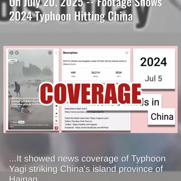 Fact Check: Video Does NOT Show A Hurricane Hitting Springfield Illinois On July 20, 2025 -- China