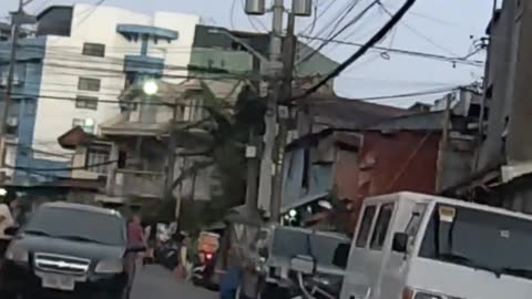 Cloudy Afternoon on Malaya Street in Mandaluyong City, Philippines