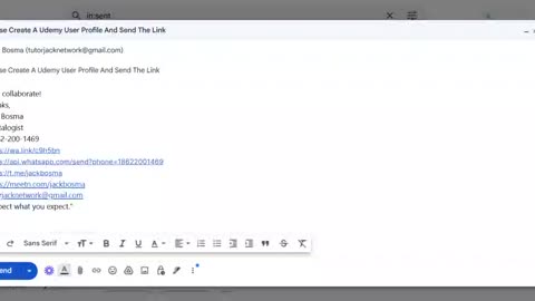 Please Create A Udemy User Profile And Send The Link