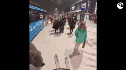 Heavy Snowfall Has Left Tourists Stranded At Sheregesh, Russia