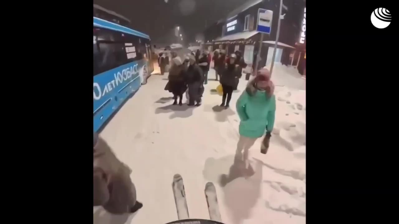 Heavy Snowfall Has Left Tourists Stranded At Sheregesh, Russia