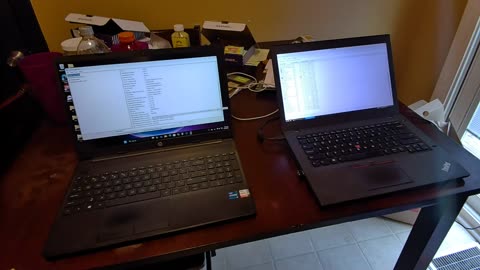 Two different eras of intel laptops