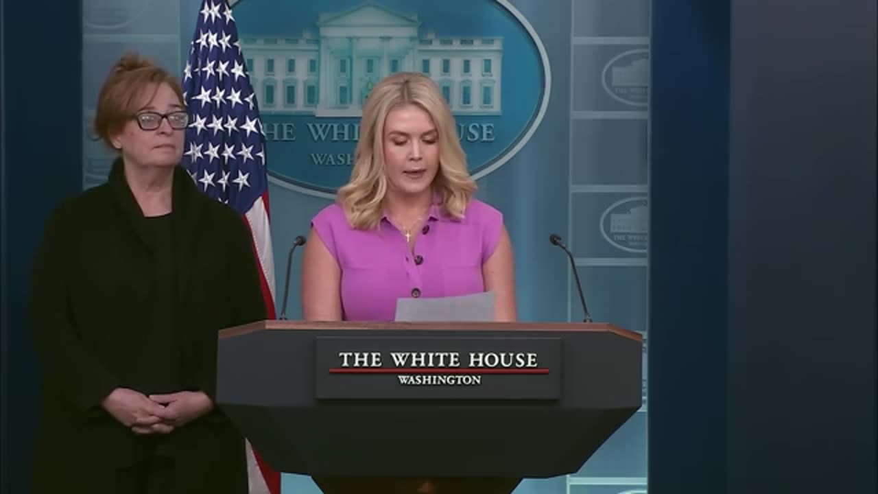 Press Secretary Karoline Leavitt Briefs Members of the Media (joined By Patty Morin)