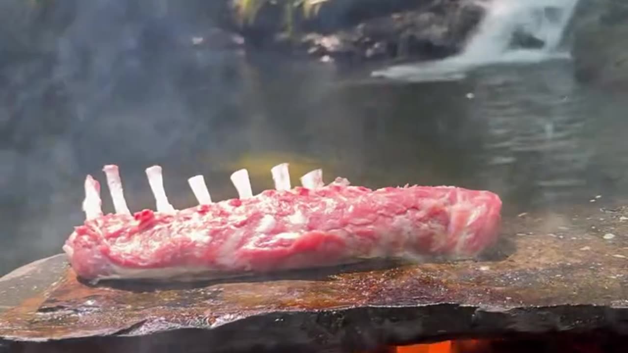 Calm cooking in the wild no talking, just nature & fire