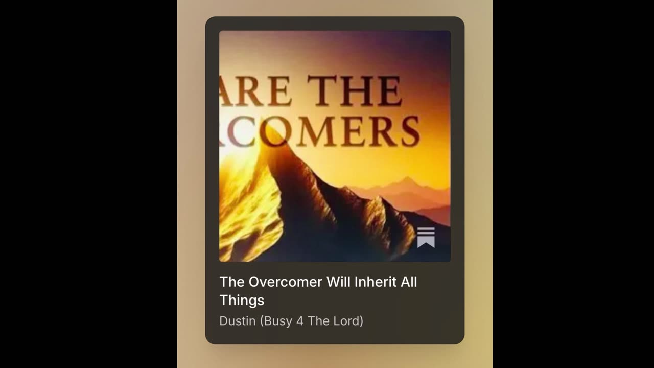 The Overcomer! (Audio Version of Substack)