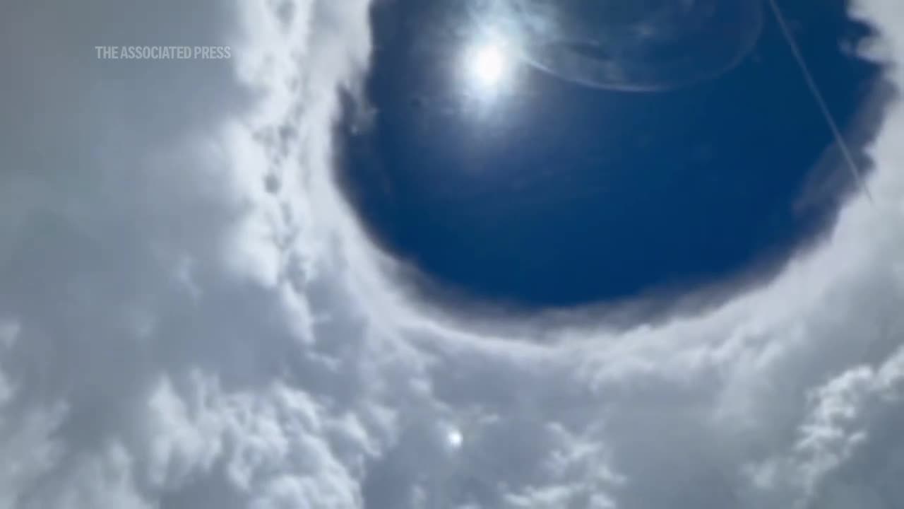 WATCH: Eye of Hurricane Erin as seen by planes flying through the storm