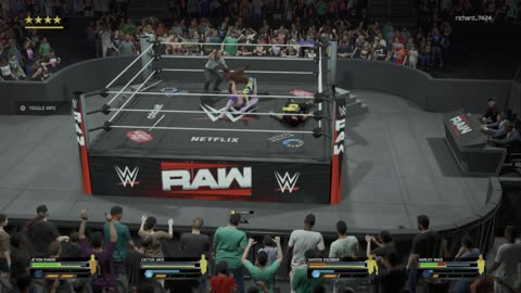 wwe 2k25 147 universe Je Von Evans VS Cactus Jack VS Santos Escobar VS Harley Race