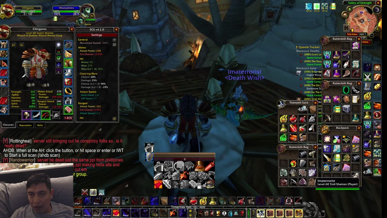 LBRS, LET'S GO! LVL60 WARRIOR | HARDCORE WoW