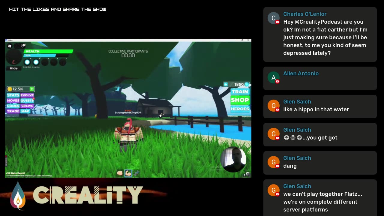 Playing some Roblox