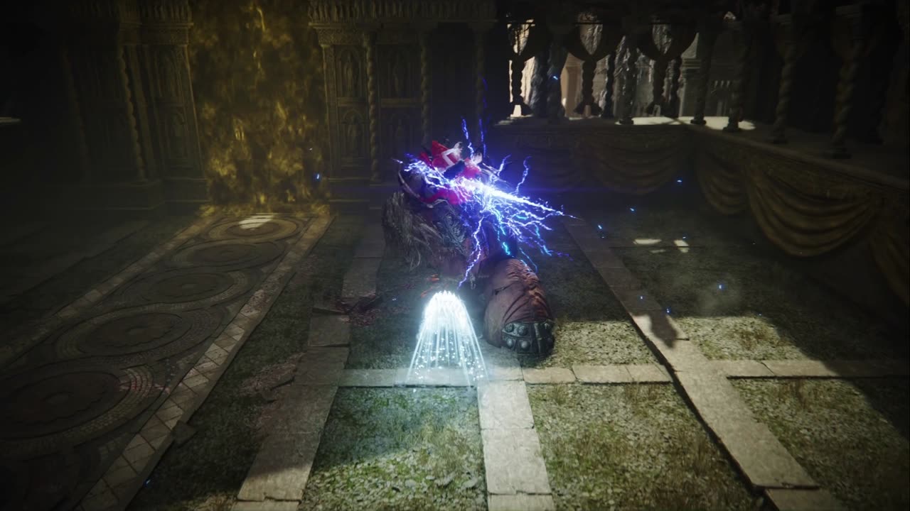 Elden Ring Carian Combo Warriors boss fight - Divine Beast Dancing Lion