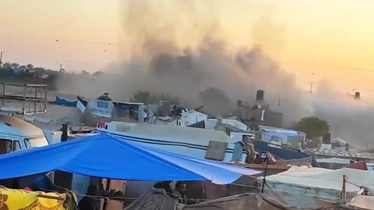 Israel Bombs Tent Camp In Gaza