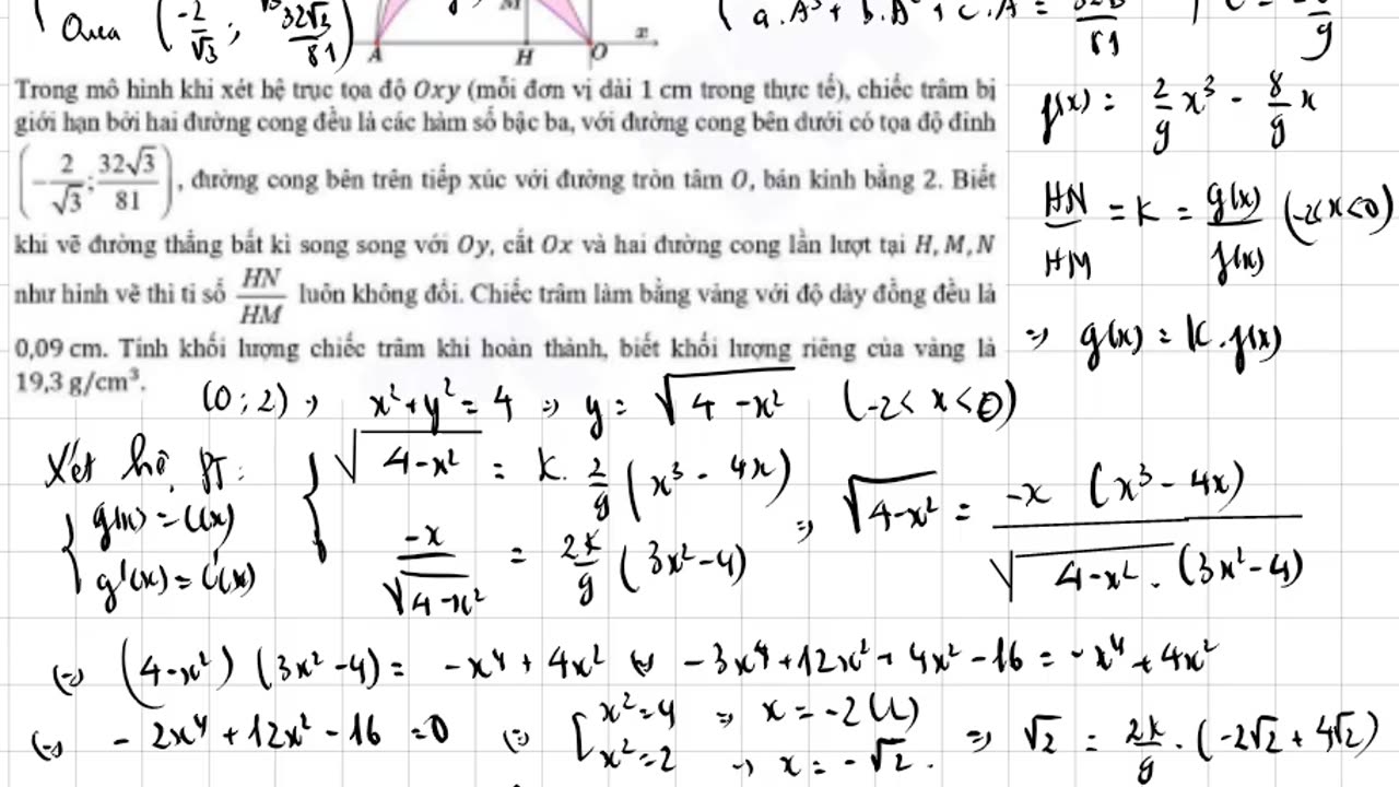 Một người thợ kim hoàn muốn làm một cái trâm bằng vàng...