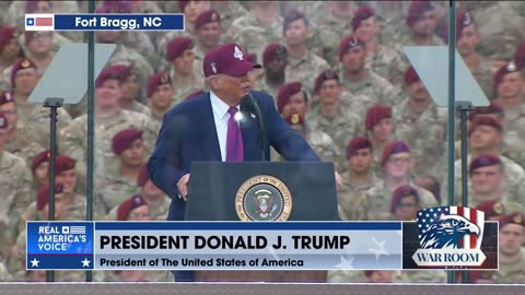 President Trump Delivers Remarks At Fort Bragg