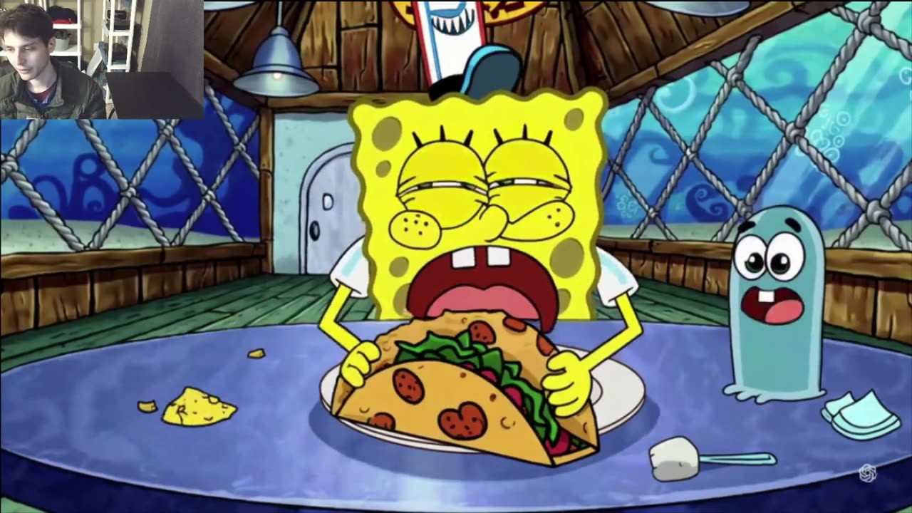 Outtake #3096 Of SpongeBob SquarePants Attempts The Taco Eating Challenge Fake Funny Parody Animated