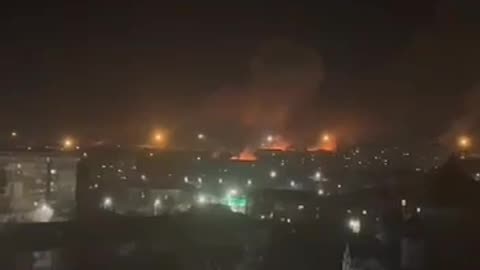 Powerful Explosion From Geran-2 Drone Strikes on Kropyvnytskyi, Ukraine