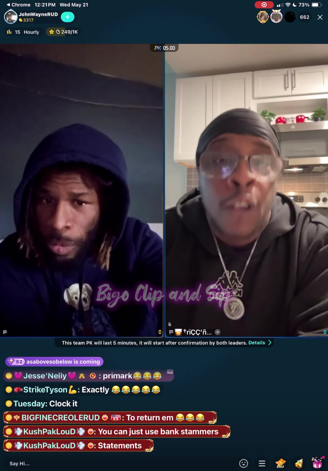 John Wayne n Leo going back n forth about clothes shoes n more 5/21/25 #bigoclipandsip