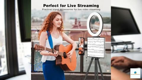 BAISHUN 63" Adjustable Tripod Stand for iPad & Phone - Dual Device Holder with 360° Rotati