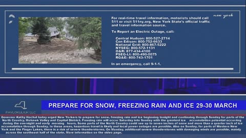 Prepare for Snow, Freezing Rain and Ice 29-30 March in New York State