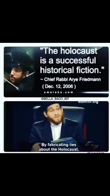 "The holocaust is a successful historical fiction" - rabbi