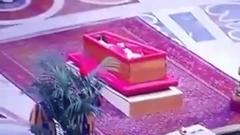 Upside Down Crosses At Pope Francis Funeral