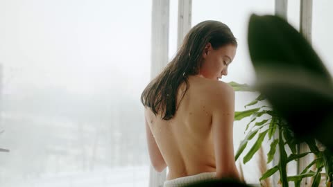 Beautiful woman showing boobs