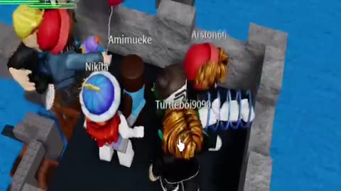 slipped on a banana and got caught in a tsunami)) #gaming #roblox #tsunami #survival #banana
