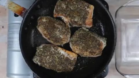 Keto French Herbed Pork Chops with Brie Recipe