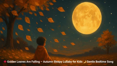 🍁 Golden Leaves Are Falling – Autumn Sleepy Lullaby for Kids 🌙 Gentle Bedtime Song