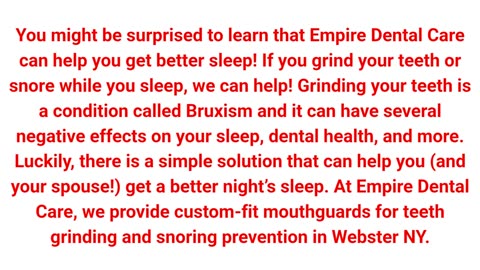 Empire Dental Care - #1 Snoring Prevention in Webster, NY