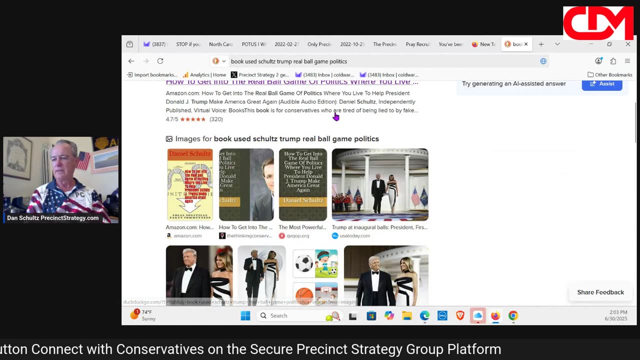 Precinct Strategy Call to Political Action No. 24. Tillis & Trump. Dan Schultz June 30 2025
