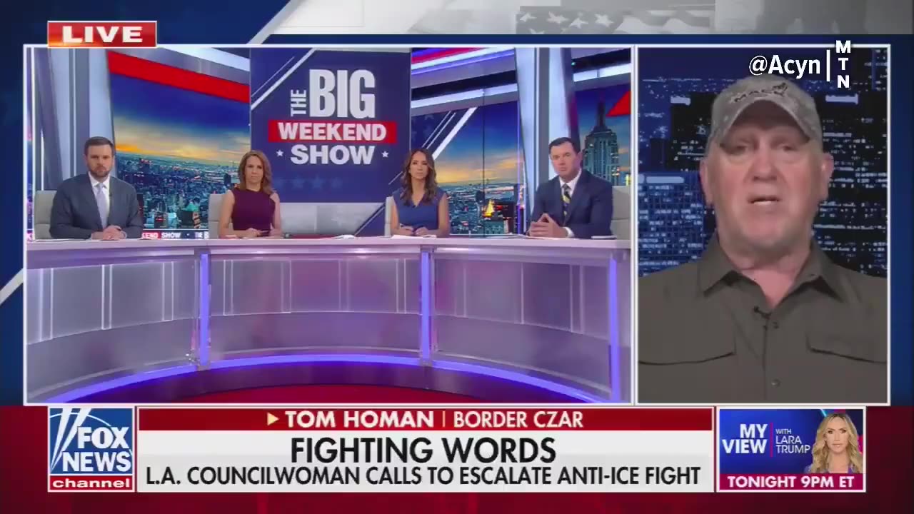 🚨BREAKING_ Border Czar Tom Homan says National Guard to be deployed in LA