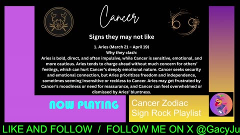 Zodiac Sign Cancer Music Playlist