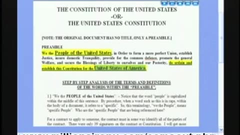 The U.S. Constitution DOES NOT APPLY TO YOU- Understanding The Preamble