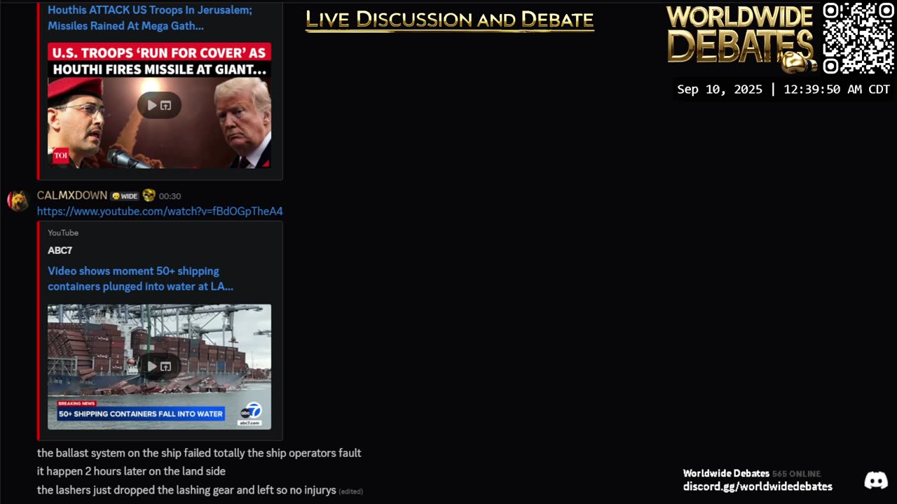 0060 - Worldwide Debates LIVE - YouTube/Kick/Twitch/Rumble