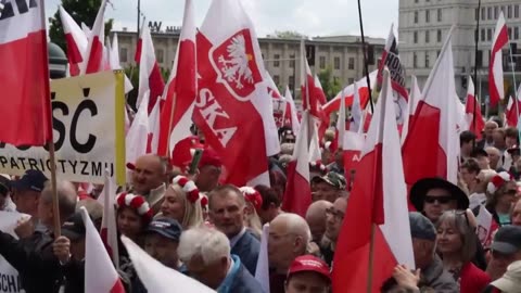 Thousands rally in support of Poland's nationalist candidate Karol Nawrocki