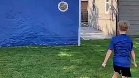 Shocking: Impossible Perfect Fit Soccer Trick Shot! #teamnike #shorts