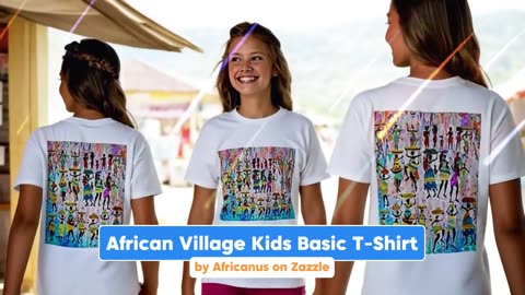 African Village Girls' Basic T-Shirt by Africanus Store on Zazzle