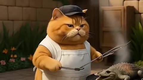 Orange cat. funny